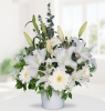  Marmaris Çiçek Gönder Seramikte Lilyum Beyaz Gerberalar