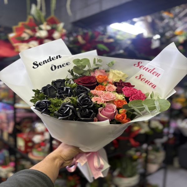  Marmaris Çiçek Senden önce Senden sonra Buketi